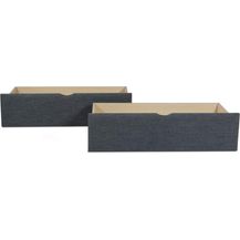 Bild für Bettkasten Bett Schublade 2er Set Bettauszug Aufbewahrung mit Rollen Grau