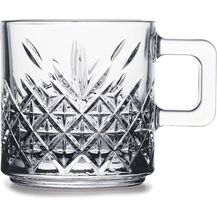 Bild für Pasabahce Timeless 2er-Gläser Set mit Henkel Teeglas Kaffeeglas Kristallglas-Optik Transparent 195ml