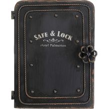 Bild für Kare Design Schlüsselkasten Safe, Schwarz, Schrank, Vintage Safe, mit 6 Haken, Stahl, klein, 31x24x13 cm (H/B/T)
