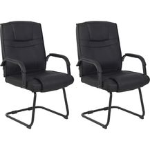 Bild für CLP 2er Set Stühle Attila mit Metallgestell,schwarz/schwarz