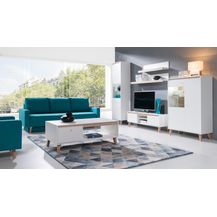 Bild für 99rooms Dodo Wohnzimmerset IV Weiß Sanremo Eiche