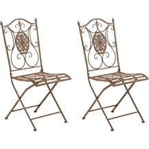 Bild für CLP 2er Set Gartenstühle Sibell,antik braun