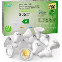 Bild für GY GU10 LED Neutralweiss Lampe,4,5W 4000K 805 Lumen Neutralweiß Glühbirnen,Ersetzt 100W Leuchtmittel,36° Abstrahlwinkel Spot Strahler,Enegiesparende GU10 Nicht Dimmbar Reflektor Lampen,12stück