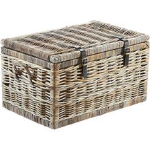 Bild für Kobolo Truhe Sitztruhe aus Rattan mit Griffen Kubu Grau 70 cm (1 St)