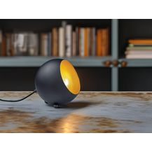 Bild für Tischleuchte in schwarz gold für Ihr Schlafzimmer BILLY