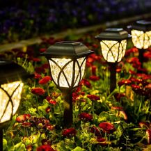Bild für GIGALUMI Solarlampen für außen, 6 Stück LED Solar Gartenleuchten, solarbetriebene Lichter für Garten, Terrasse, Balkon, Landschaft, Gehweg, Pfad (Warmweiß)