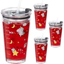 Bild für 4er Set Kindergläser mit Einhorn-Motiv