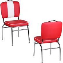 Bild für 4er-Set Esszimmerstühle KING American Diner 50er Jahre Retro