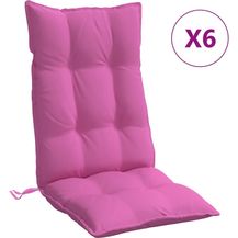 Bild für vidaXL Hochlehner-Auflagen 6 Stk. Rosa Oxford-Gewebe 377664