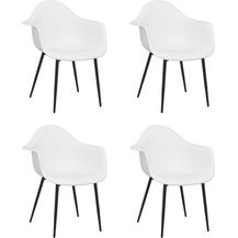 Bild für vidaXL Esszimmerstühle 4 Stk. Weiß PP [338074]