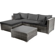 Bild für BRAST Gartenmöbel Lounge Sofa Couch Set Royal Grau Poly-Rattan für 4 Personen