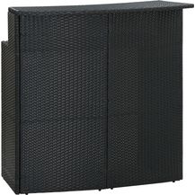 Bild für vidaXL Garten-Bartisch Schwarz 120x55x110 cm Poly Rattan 313468