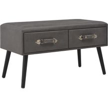 Bild für vidaXL Bank mit Schubladen 80 cm Grau Kunstleder 277078