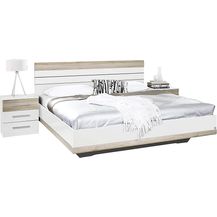 Bild für Rauch Möbel Tarragona Bett Futonbett inkluisve 2 Nachttische in Weiß und Eiche Sanremo hell Liegefläche 180x200 cm Gesamtmaße Bett inklusive Nachttische: BxHxT 289 x 102 x 207 cm