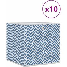 Bild für vidaXL Faltboxen 10 Stk. Blau 32x32x32 cm Vlies 4018984