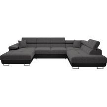 Bild für Ecksofa Torezio Bis mit Bettkasten, Schlaffunktion und Einstellbare Kopfstützen (Farbe: Soft 011 + Lux 06, Seite: Rechts)