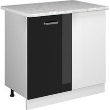Bild für Eckunterschrank R-Line Schwarz Hochglanz 86 cm 