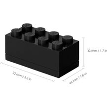 Bild für Lego 'Storage Brick' 8 Noppen 4,6x9,2 cm Polypropylen schwarz