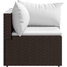 Bild für vidaXL Garten-Ecksofa mit Kissen Braun Poly Rattan 319745
