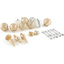 Bild für Weihnachtskugel 35er Set BLING Glas Gold