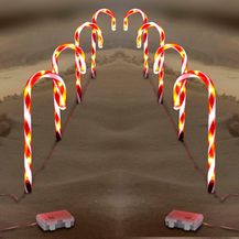 Bild für HAC24 LED-Lichterkette LED Zuckerstange Weihnachtsdeko Leuchtstab Gartenleuchtstäbe