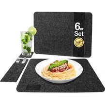 Bild für Kunden Retoure Tischset Platz Set inkl. Untersetzer und Bestecktaschen aus Filz