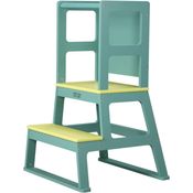 Baby Vivo Lernturm aus Holz - Mit Tafel in Mintgrün