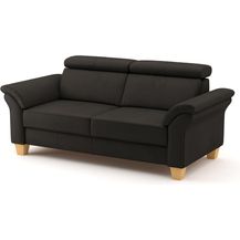 Bild für CAVADORE 3-Sitzer-Sofa Ammerland in Echtleder / Landhaus-Sofa mit Federkern + Kopfteilverstellung / 186 x 84 x 93 / Leder Dunkelbraun
