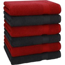 Bild für Betz Handtücher 6 Stück Handtuch Set 50 x 100 cm Premium Farbe rubinrot/Graphit Grau, 100% Baumwolle (Set, 6-St)
