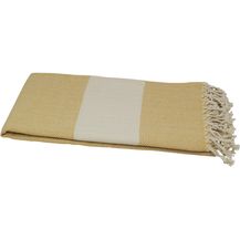 Bild für Hamamtuch senfgelb naturbeige Zickzack