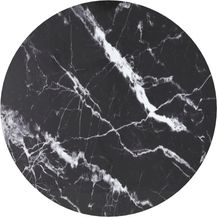 Bild für vidaXL Tischplatte Schwarz Ø40x0,8 cm Hartglas in Marmoroptik 322262