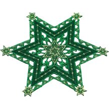 Bild für Haus und Deko Tischdecke Sterne Weihnachten Deckchen Advent bestickt Untersetzer Mitteldecke (1-tlg)