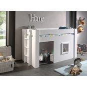 Vipack 'Noah' Halbhochbett, Weiß, 90x200 cm, inkl. Lattenrost