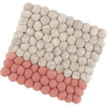 Bild für Untersetzer Topfuntersetzer Schafwolle Filz rund Cilio LANA DUO Auswahl beige-coral