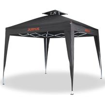 Bild für Justus Faltbarer Grillpavillon mit Spezialabdeckung und Entlüftungsmöglichkeit, schwarz, 250 x 250 x 260 cm (L x B x H)