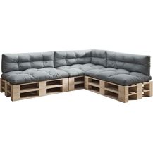 Bild für sunnypillow Palettenkissen 7er Set: 3x Sitzkissen + 3x Rückenkissen + 1x Seitenkissen