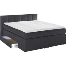 Bild für Furniture for Friends Doluna Boxspringbett Valina 200x200 cm Anthrazit H2/H3 Kopfteilhöhe 90 cm ideal für Dachschrägen + Bettkasten für Stauraum