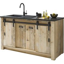 Bild für Küche Unterschrank Stove in Used Wood hell 161 cm