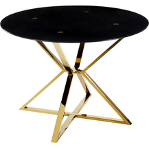 Bild für Esstisch BOSCO 105 cm 105 cm Sicherheitsglas Schwarz