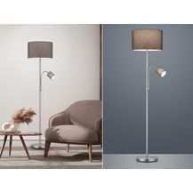 Bild für Trio Hotel Standleuchte, 60W/18W, E27/E14, Grau (403900211)