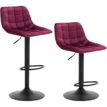 Bild für WOLTU BH273bd-2 2er-Set Barhocker Küchenstuhl Barstuhl mit Rückenlehne und Einstellgriff