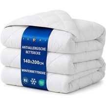 Bild für Bettdecke Winterdecke 140x200 cm – Steppdecken Schlafdecke warm Steppbettdecke Weiß
