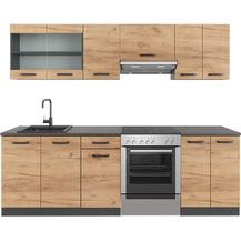 Bild für Küchenzeile Raul Goldkraft Eiche/Anthrazit 240 cm 