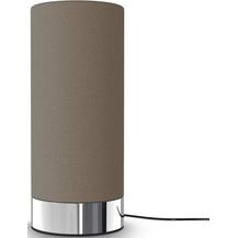 Bild für B.K.Licht Tischleuchte Tischlampe Stoff dimmbar E14 Chrom Taupe