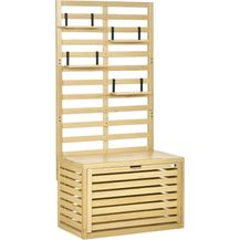Bild für Outsunny Gartenbox Gartentruhe, Kissenbox mit Spalier, 4 Hängeregale (Aufbewahrungsbox, 1 St, Auflagenbox)