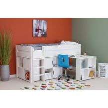 Bild für OTTO home Hochbett "ROBIN " Massivholz, viel Stauraum, seitenverkehrt montierbar (4-tlg)