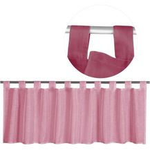 Bild für Schlaufen-Bistrogardine in B160cm x L45cm, transparente uni Scheibengardine Voile in vielen verschiedenen Farben erhältlich (bordeaux