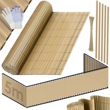 Bild für KESSER® PVC Sichtschutzmatte Sichtschutzzaun Balkonverkleidung Windschutz verstärkte Lamellen für Garten Balkon & Terrasse Balkonumrandung inkl Kabelbindern