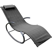 Bild für Sonnenliege Gartenliege Ergonomisch Schaukelliege Relaxliege Liegestuhl schwarz