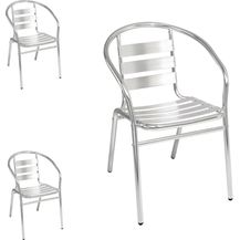 Bild für 3 Stück stabile Aluminuim Bistrostühle Gartenstuhl stapelbar